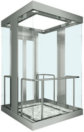 Square Observation Elevator , Fuji VVVF AC Drive Glass Sightseeing Elevator