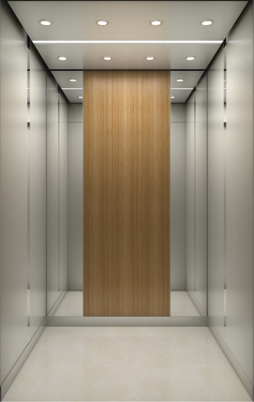 Fuji VVVF AC Control Automatic Passenger Elevator MRL Stainless Steel Elevator