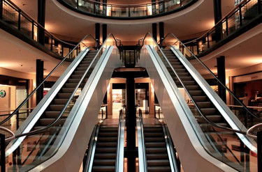 Indoor Automatic Shopping Mall Escalator Stainless Steel Energy Saving