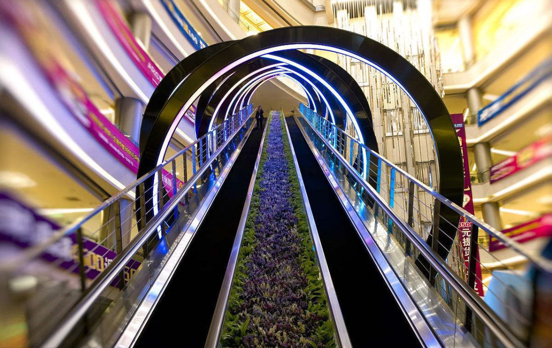 0.5m/s Shopping Mall Escalator With Automatic Lubrication System