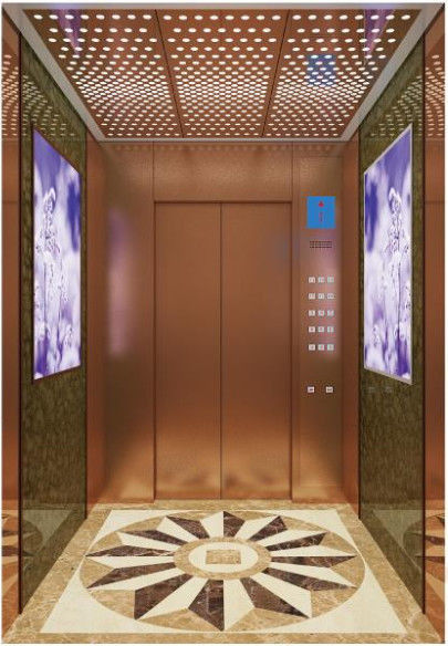 Shopping Mall Fuji Automatic Passenger Elevator Marble Floor 21 Persons Capacity