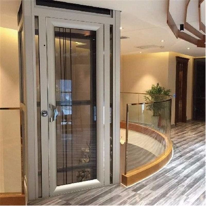 Side Opening Type Glass Personal Home Elevators With Steel Frame